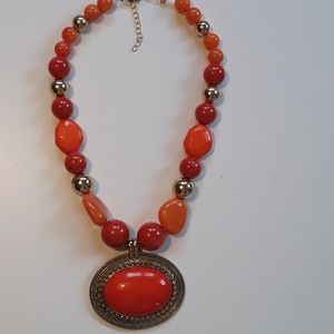 Costume Jewelry - Orange Beads